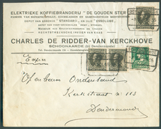 N°340-401(3) Obl. Ferroviaire SCHOONAERDE Sur Lettre Exprès (en-tête Elektrieke Koffiebranderij DE RIDDER) Du 3-XII-1935 - 1934-1935 Leopold III