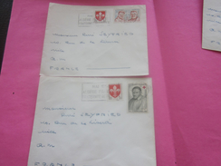 France (ex-Colonie Française) Algérie 1950-62-  2 Lettres & Document OMEC - Flamme(Timbre De Collection)ALGER -   NICE - Covers & Documents