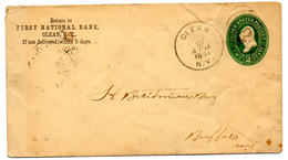 Sobre Entero Postal Con Matasellos De Olean  De 1891. - ...-1900