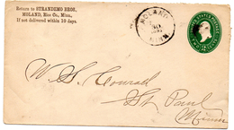 Sobre Entero Postal Con Matasellos De Moland. 1885 - ...-1900