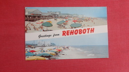 Beach Scene Greetings Rehoboth  Delaware     Ref  2594 - Andere & Zonder Classificatie