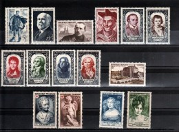 FRANCE - 1950 - Année Complète - Timbres N° 863 à 877 - Neufs ** - 1950-1959