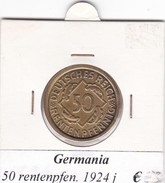 GERMANIA  50 RENTENPFENNIG  1924  LETTERA J  COME DA FOTO - 50 Renten- & 50 Reichspfennig