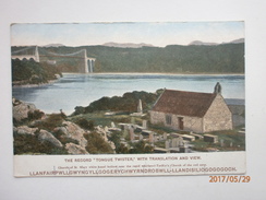 Postcard Anglesey Record Tongue Twister Llanfair PG Menai Strait Britannia Bridge C Pre 1918  My Ref B11213 - Anglesey