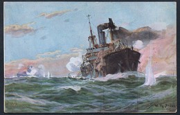 6470 - Alte Künstlerkarte - Gemälde Willy Stöwer - U Boot Spende 1917 - 1. WK WW - Dampfer - J.J. Weber - Stoewer, Willy