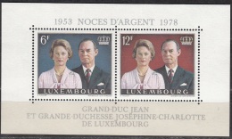 Luxembourg 1978 Michel Bloc Feuillet 11 Neuf ** Cote (2008) 2.20 Euro Grand-Duc Jean Et Joséphine-Charlotte - Blocs & Feuillets
