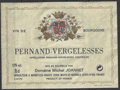 ETIQUETTE PERNAND VERGELESSES - Michel Joannet - Bourgogne