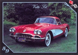 TRADING CARD VETTE SET - N° 7 - 1959 CORVETTE CONVERTIBLE - Moteurs