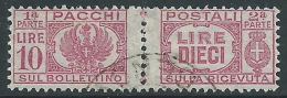 1946 LUOGOTENENZA USATO PACCHI POSTALI 10 LIRE - Z7-9 - Postpaketten