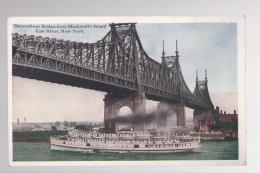 CPA E.U- NEW YORK - QUEENSBORO BRIDGE OVER BLACKWELL'S ISLAND - EAST RIVER - Ponts & Tunnels