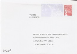 D1205 Entier / Stationery / PSE - PAP Réponse Luquet : Mission Médicale Internationale - N° D'agrément 0204500 - PAP: Ristampa/Luquet