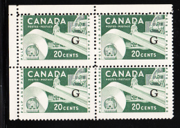 Canada MNH Scott #O45a Flying 'G' Overprint On 20c Paper Industry Blank Upper Left Corner - Overprinted