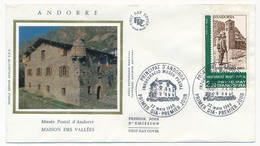 ANDORRE - Enveloppe FDC - 2,20 Musée Postal D'Andorre - 1986 - FDC