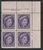 Canada MNH Scott #O43 'G' Overprint On 4c QEII Wilding Plate #1 Upper Right PB - Overprinted