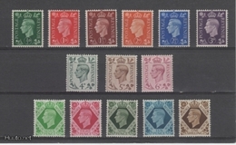 (S1713) GREAT BRITAIN, 1937-1939 (Definitives. King George VI). Complete Set. Mi ## 198-211. MLH* - Neufs