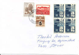 Denmark  Cover Sent To Struer 13-3-2008 With More "old" Stamps Including A Block Of 4 - Cartas & Documentos