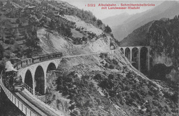 ALBULABAHN → Dampfzug Auf Der Schmittentobelbrücke Anno 1909, Super Karte ►RRR◄ - Schmitten