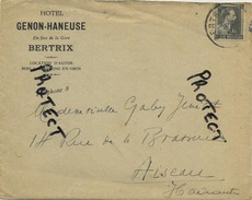 BERTRIX :  Hotel  Genon-Haneuse  -  En Face De La Gare    ( 2 Doc - Enveloppe Et Doc ) - Enveloppes