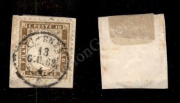 1862 - 10 Cent (1) Bordo Foglio Su Frammento - Ottima Centratura - Firenze 13.6.62 - Molto Bello (775+) - Autres & Non Classés