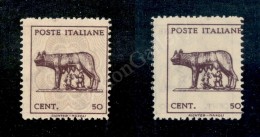 1943 - 50 Cent (515d) Stampa Recto Verso Con Retro Spostato (300) - Autres & Non Classés