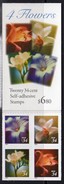 USA 2001 Flowers Definitive Self-adhesive Booklet Of 20, MNH (SG SB307) - Neufs