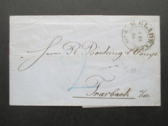 AD / Vorphila Preussen 1866 R2 M.Gladbach Nach Trarbach. Bartaxe. Ausgabe No 2 - Lettres & Documents