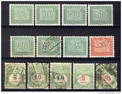 Luxemburg Luxembourg 1907 - 1947, Postage Due - Porto - Taxe - Segnatasse - Otros & Sin Clasificación