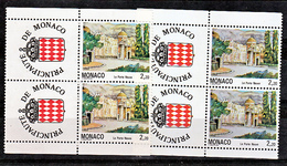 Monaco 1832 Variété Vieux Rose Et Jaune Aquarelle  Paire Avec Vignette Neuf ** TB  MNH Sin Charnela - Varietà