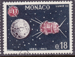 MONACO 1965 IUT Centenary Lunik III Satellite  (YT 667 ; Mi 801 ) Used - Gebruikt