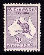 Australia 1913 Kangaroo 9d Violet 1st Watermark MH - Listed Variety - Nuovi