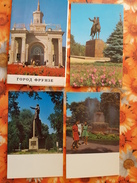 KYRGYZSTAN. Bishkek Capital (Frunze) 8 Postcards Lot  USSR PC 1974 - Kirguistán