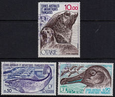 O0046 TAAF (French Antarctic Territories) 1977, SG 123-4  Antarctic Fauna (fish, Seal, Bird), Fine Used - Oblitérés