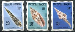 202 POLYNESIE 1979 - Yvert 142/44 - Coquillage - Neuf ** (MNH) Sans Trace De Charniere - Neufs