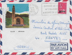 REUNION - 1972 - OBLITERATION MECANIQUE - ENVELOPPE Par AVION De LE TAMPON => NANTES - ALCOOL - Covers & Documents