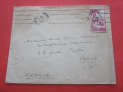 1947 Casablanca  Timbre Seul Sur Lettre  Europe France(ex-colonie & Protectorat  Maroc (1891-1956) - Brieven En Documenten