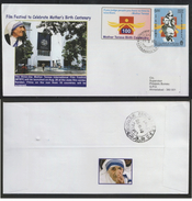 India 2010  Mother Teresa  Birth Centenary  AHMEDABAD  Label  Special Cover   # 93059    Inde Indien - Mother Teresa