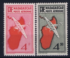 Madagascar Yv AE 6 + 7 MH/* Falz/ Charniere  1935 - Poste Aérienne