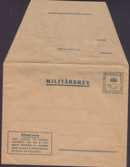 Sweden Feldpost Fieldpost Militärbrev POSTANSTALTEN 1939-40 Cover Unused (2 Scans) - Militärmarken