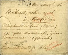 MOSCOU Rouge Sur Lettre Avec Texte Pour Montbéliard, Au Recto P.Payé Et Griffe AUS RUSSLAND / FRANCO.... - Andere & Zonder Classificatie