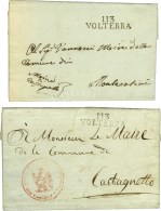 Lot De 2 Lettres En Franchise : 113 / VOLTERA 1810 Et Idem 1812. - SUP. - 1792-1815: Veroverde Departementen