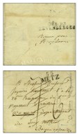 55 / METZ Sur Lettre Avec Texte Non Daté, Adressée à Willenstadt, Département Des Deux... - 1792-1815: Veroverde Departementen