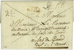 P. 86. P. / MONS Sur Lettre Adressée à Gand Avec Paraphe De Franchise Imprimé. 1808. - SUP. - 1792-1815: Départements Conquis