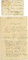 Cachet D'essai Rouge 72 / VERSAILLES / 72 / P.P. 8 SEPT. 70 Sur Lettre De L'Armée Du Rhin Avec Texte... - Oorlog 1870