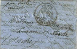 Càd PARIS / LA VILLETTE 24 NOV. 70 5ème Levée (timbre Tombé Par Immersion) Sur Lettre... - Oorlog 1870