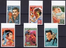 Centrafrica 1995, Rock Singer M. Jackson, Presley, Mercury, 6val IMPERFORATED - Elvis Presley