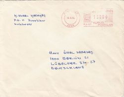 61868- AMOUNT 13000, PINARHISAR, RED MACHINE STAMPS ON COVER, 1983, TURKEY - Covers & Documents