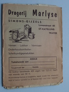 Zegelboekje Drogerij MARLYSE ( Simins-Gijzels ) St. KATELIJNE-WAVER - Anno 19?? Druk. Lutte Genappe ( Zie Foto's) ! - Matasellos Generales