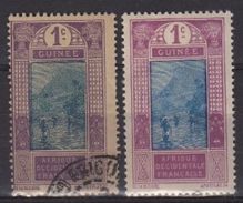 2 Timbres Oblitérés N° 63 1c Couleurs Très Différentes - Used Stamps