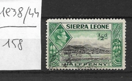 SIERRA LEONE        -      1938 King George VI - Free Town       USED - Sierra Leone (...-1960)