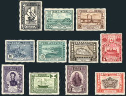 Sc.341/351, 1936 Centenary Of The Province Of Callao, Cmpl. Set Of 12 Values Mint Lightly Hinged, VF Quality (the... - Perú